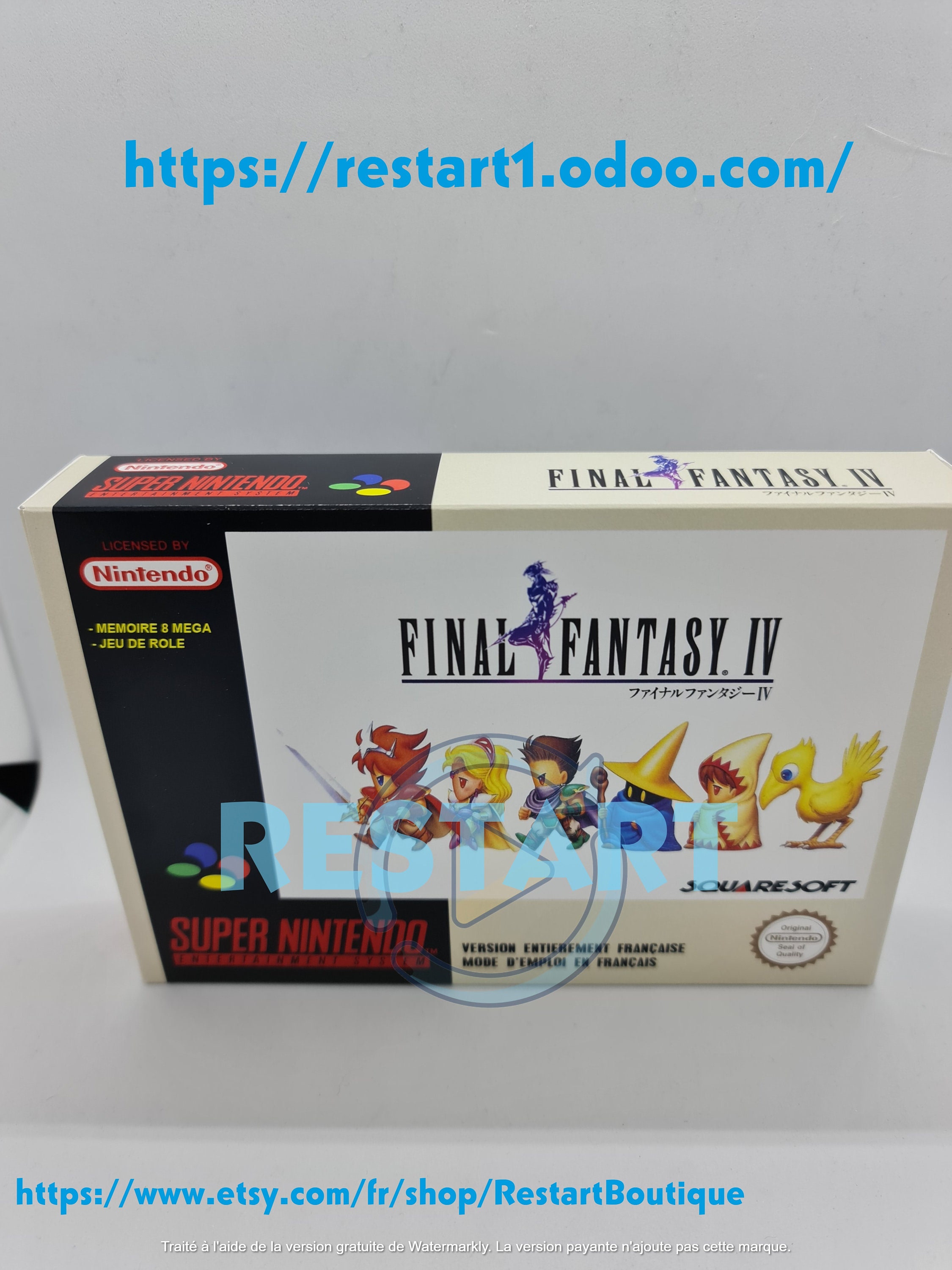 Final Fantasy 1 only Box Nintendo Famicom FC NES Japan Import