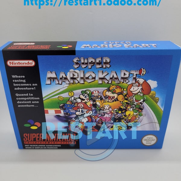 Super Mario Kart - SNES - Scatola di riproduzione - Alta qualità