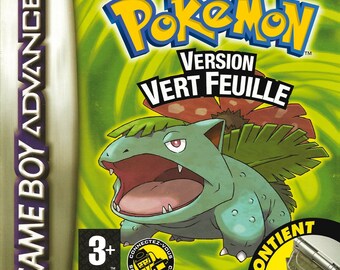 Pokémon Version Vert Feuille - GBA - Boîte Repro - Qualité supérieure