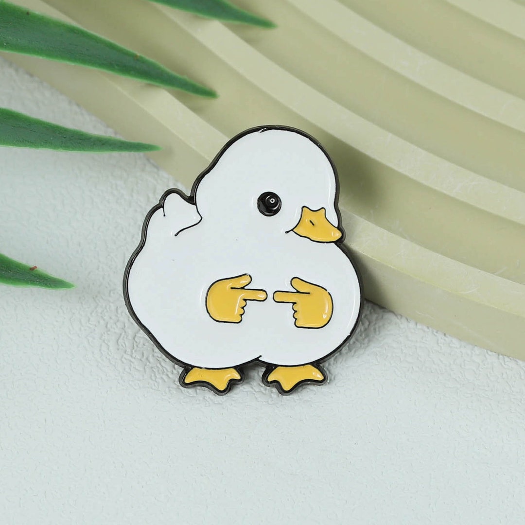 Shy Kohl's Duck Enamel Pin Lapel Pins Cute Pin Hard Enamel Etsy