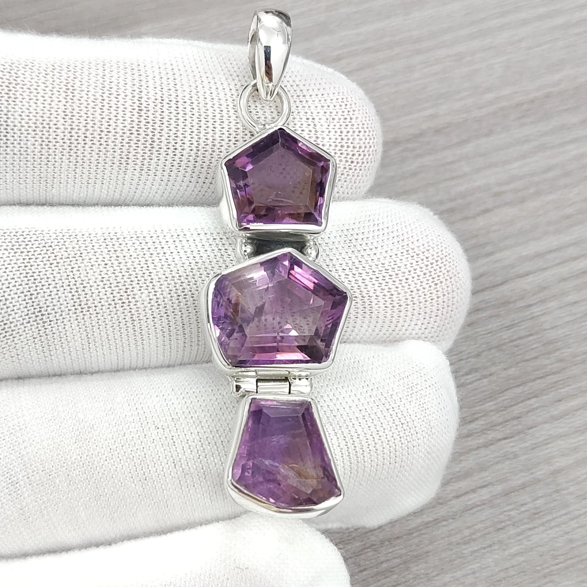 R JEWEL＊です。 925スターリングシルバーアメジストペンダント – 5.5 cm天然宝石