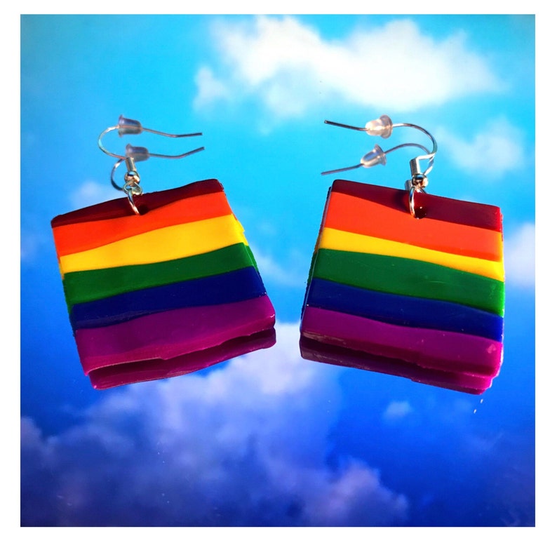 safe earrings Rainbowz rainbow handmade earrings handmade rainbow clay earrings rainbow earrings handmade clay rainbow clay earrings