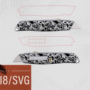 SVG Bundle,DXF Ornaments for utility knives,fiber laser template for Stanley tool,files for ezcad laser engraving and laser stippling,download