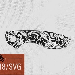 SVG for CRKT PILAR AI8 Laser engraving digital file,Scrollwork Art vector for laser,Ornament arabesques instant download for ezcad