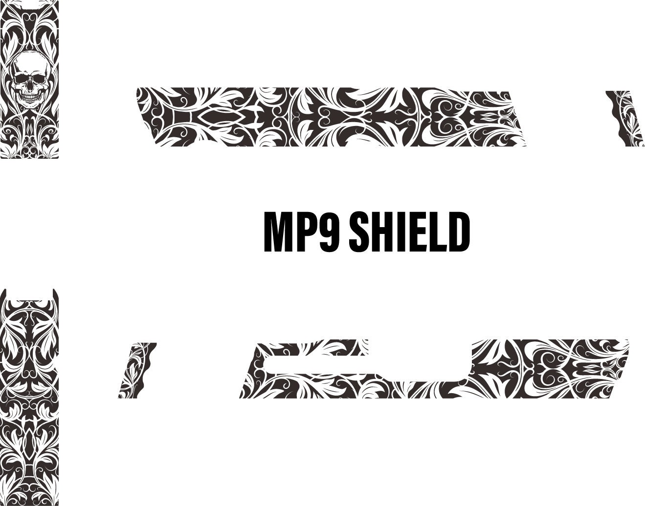 Template Fits MP9 Shield Scrollwork AI8 SVG Digital File Etsy