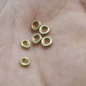 6x New brass rivet caps for 91 mm SAK, for 2.5 mm and 2.2 mm brass pins, customizing spare parts for swiss army tools, modding accessory image 3