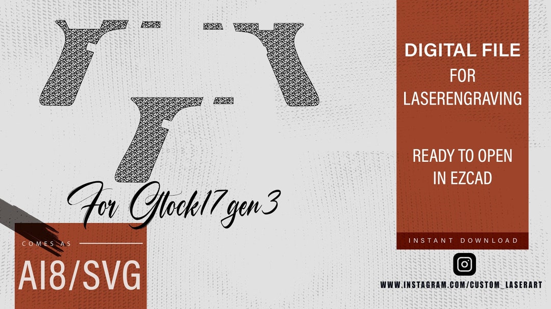 AI8 Vector for Glock 17 Gen3 Laser Files,pistol Engraving Pattern,gun ...