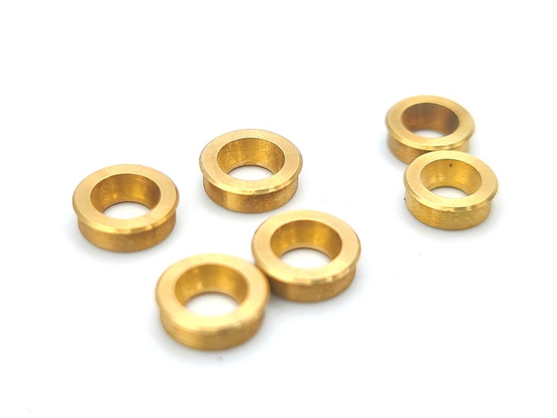 6x New brass rivet caps for 91 mm SAK, for 2.5 mm and 2.2 mm brass pins, customizing spare parts for swiss army tools, modding accessory image 1