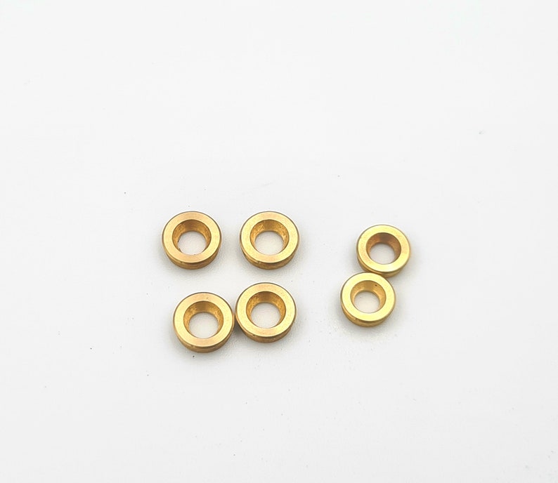 6x New brass rivet caps for 91 mm SAK, for 2.5 mm and 2.2 mm brass pins, customizing spare parts for swiss army tools, modding accessory image 4