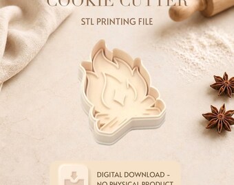 Campfire Cookie Cutter STL File for 3D Printing,Digital Product Only,Cute Campfire Cookie Cutter,DIY Camping Cookie Cutter,Instant Download
