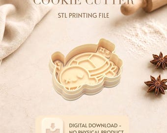 Kawaii turtle Cookiecutter STL File for 3D printing,Digital Product only,Cute turtle Cookie Cutter,Diy cookiecutter animals