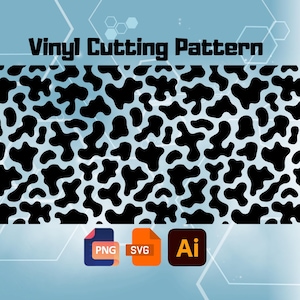 PNG SVG AI8 Camo Vinyl Cutting Pattern |  Animal Print Stencil template for Cerakote Painting, Cricut, Silhouette & Laser Engraving