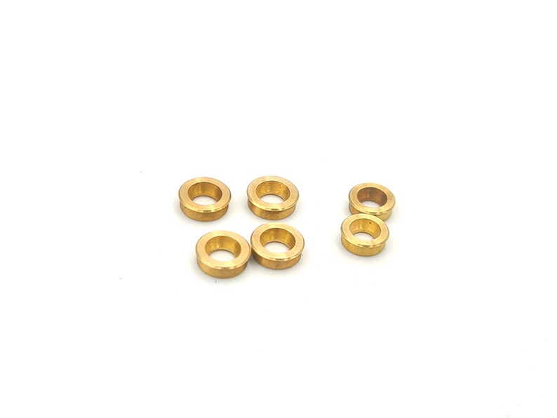 6x New brass rivet caps for 91 mm SAK, for 2.5 mm and 2.2 mm brass pins, customizing spare parts for swiss army tools, modding accessory image 2