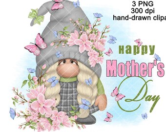Easter Gnome PNG Spring Clipart Cute Gonk Decal Tumbler - Etsy