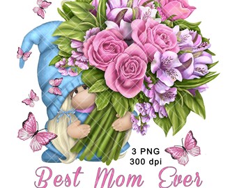 Gnome PNG Clipart Cute Gonk Happy Mothers Day Birthday Hello | Etsy UK