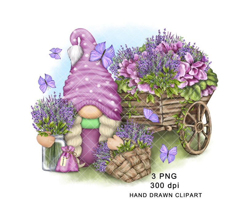 Lavender Gnome PNG Clipart Cute Gonk Waterslide Mug Mothers Day ...