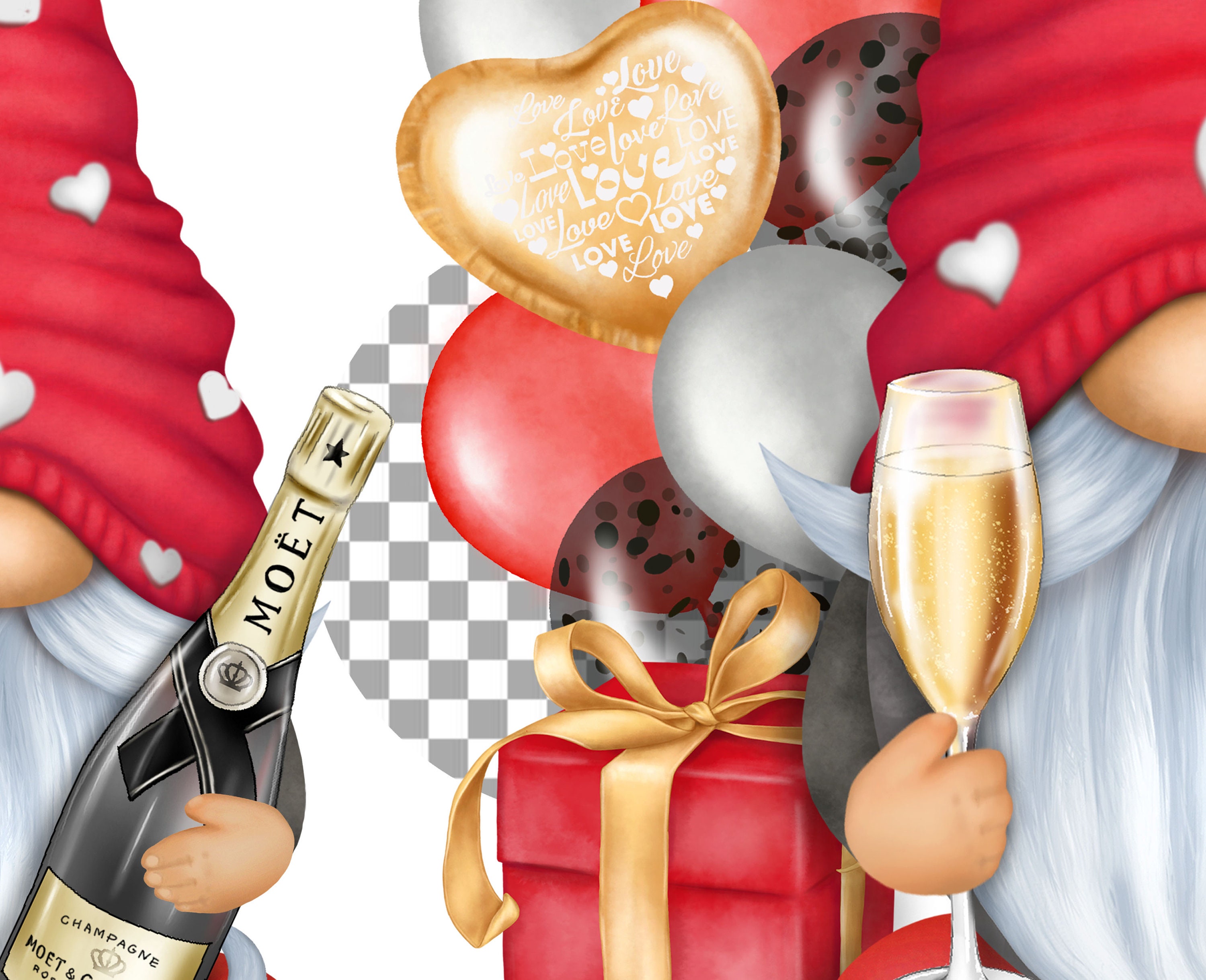 Valentine Gnome PNG Clipart Romantic Gonk Cute Love Sublimation ...