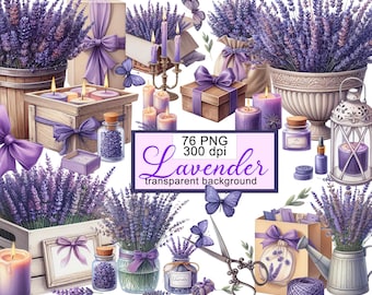 76 Lavender PNG Clipart Watercolor Lavender Graphic Sublimation Design Flower Bouquet Digital Download Clip Art Commercial Use