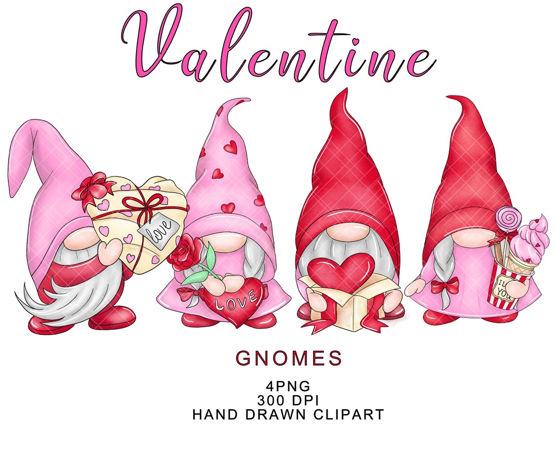 Valentine Gnomes PNG Clipart Pink Gonk Valentine Romantic Love Cute ...