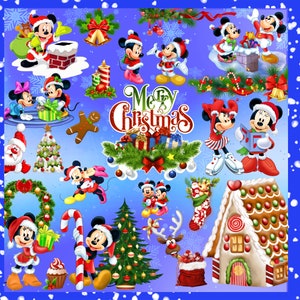 Mouse Christmas PNG Mouse Clipart Element Decoration Ornament Tree Décor Bundle Cartoon Gingerbread man house Baby Nursery Print
