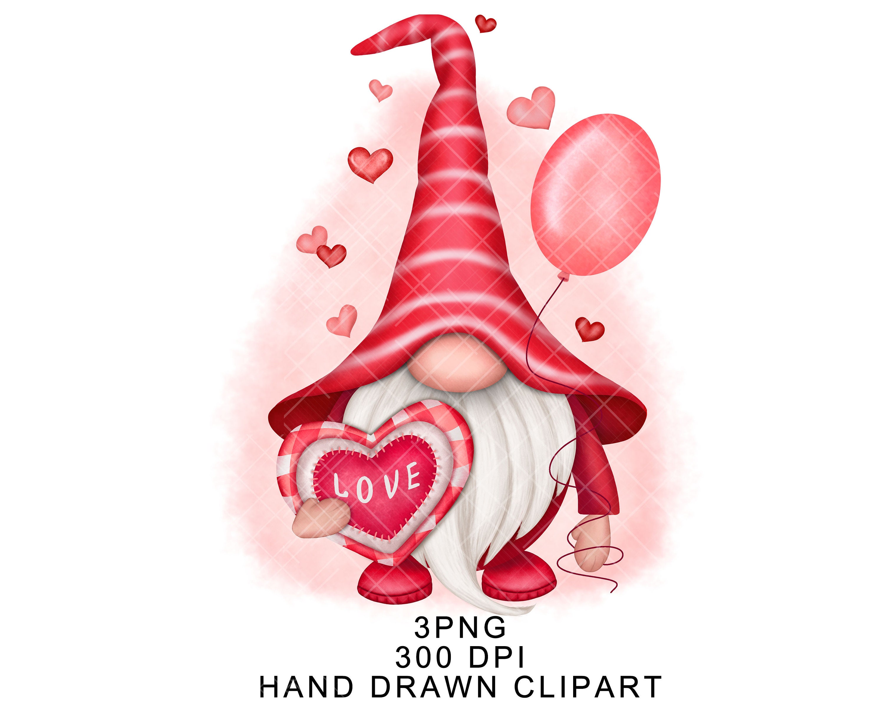 Romantic Gnome PNG Clipart Valentine Gonk Cute Love Sublimation ...