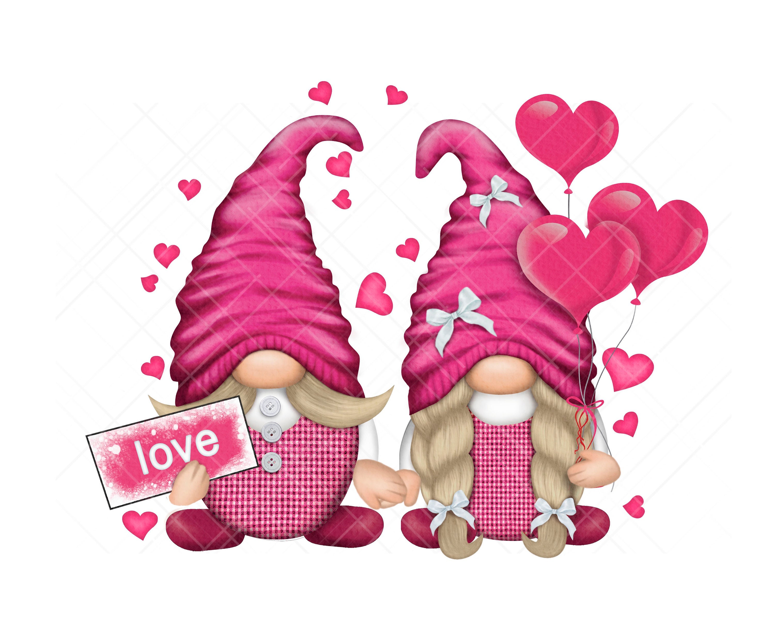 Valentine Gonk Valentines Day Watercolor Gnome PNG Clipart Love Cute ...