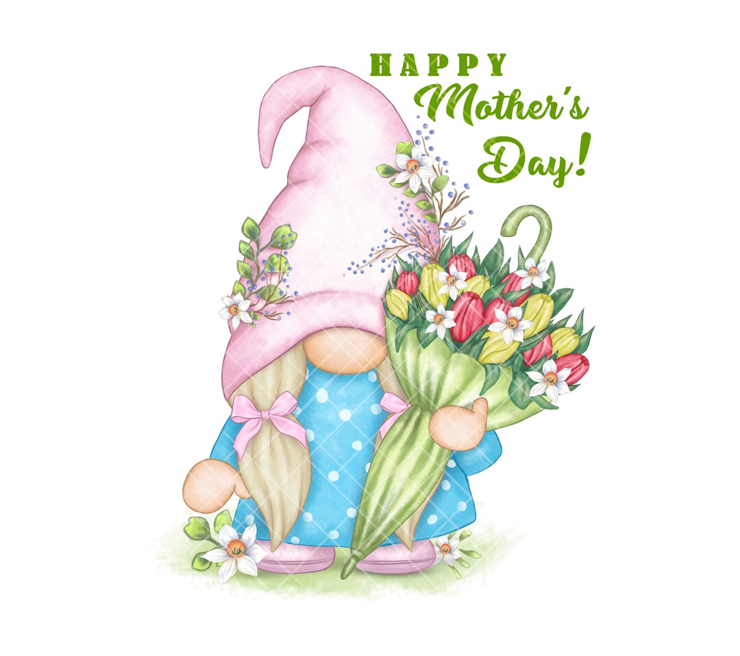 Happy Mothers Day Gnome PNG Clipart Cute Gonk Birthday Easter Hello ...