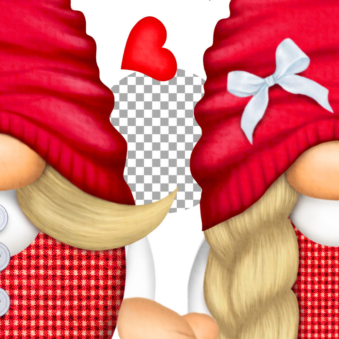 Valentines Day Gnome PNG Gonk Clipart Love Cute Hand Drawn Graphics ...