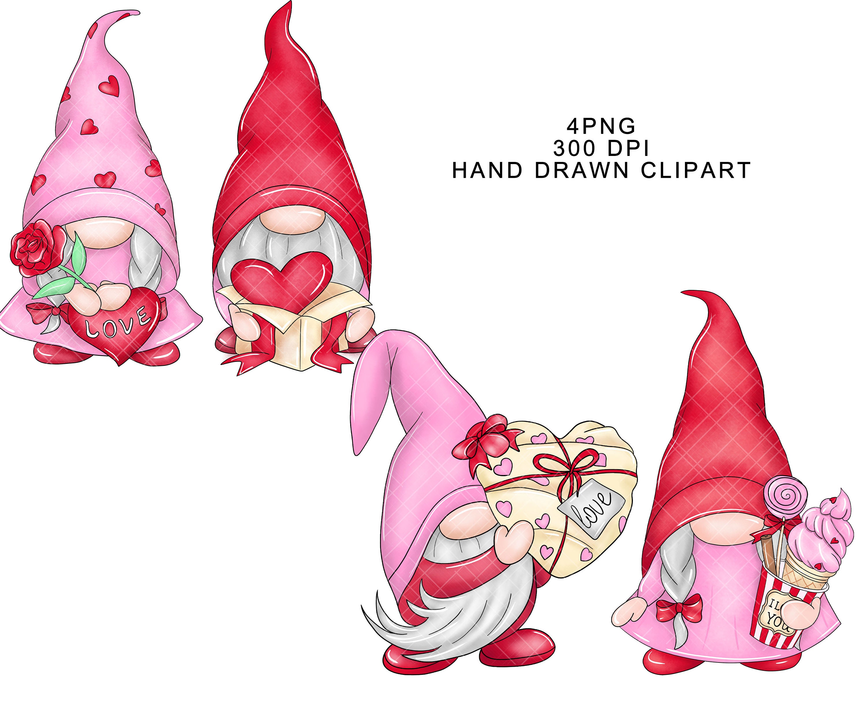 Valentine Gnomes PNG Clipart Pink Gonk Valentine Romantic Love Cute ...