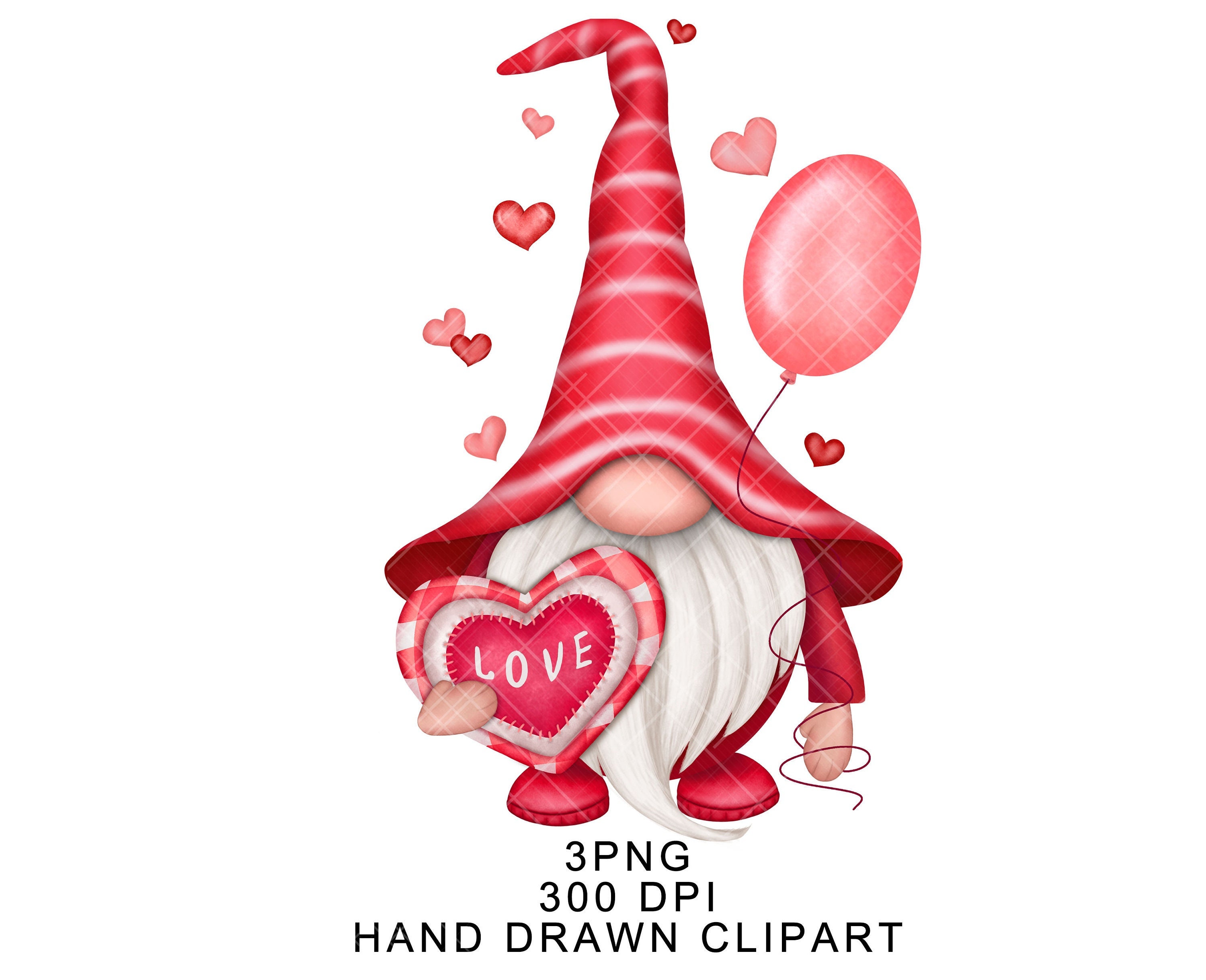 Romantic Gnome PNG Clipart Valentine Gonk Cute Love Sublimation ...