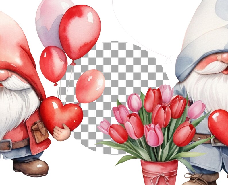 Valentines Day Gnome PNG Love Clipart Valentine Cute Gonk Graphics ...