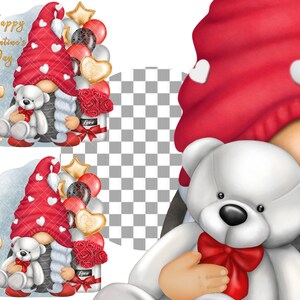 Valentine Gnome PNG Clipart Romantic Gonk Cute Love Sublimation Girl ...