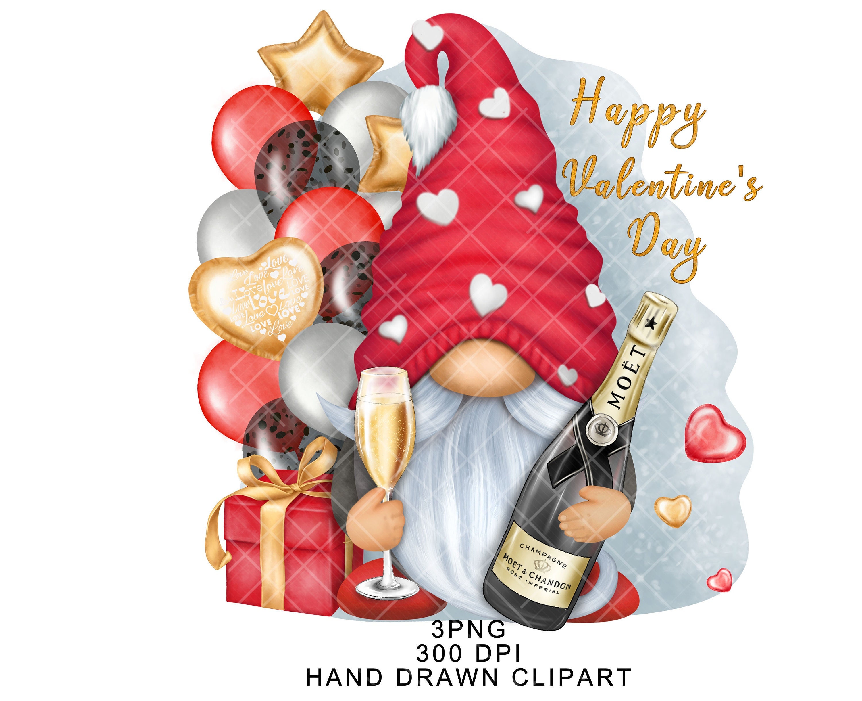 Valentine Gnome PNG Clipart Romantic Gonk Cute Love Sublimation ...
