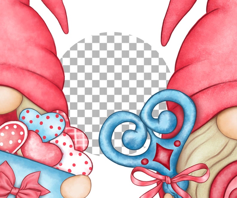 Valentine Gnome PNG Gonk Clipart Valentines Day Love Cute Hand | Etsy ...