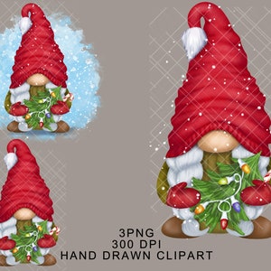 Christmas Tree Gnome PNG Clipart Winter Snow Digital Cute Gonk ...