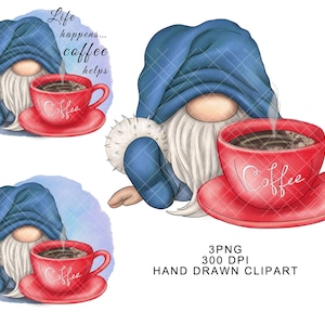 Red Coffee Gnome PNG Clipart Cute Gonk Coffee Decal Tumbler Sublimation  Digital Download Coffee Image  Waterslide Bundle Graphics Man Cozy