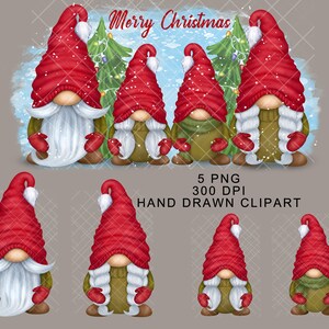 Christmas Gnomes Family PNG Clipart Snow Digital Cute Gonk Winter ...