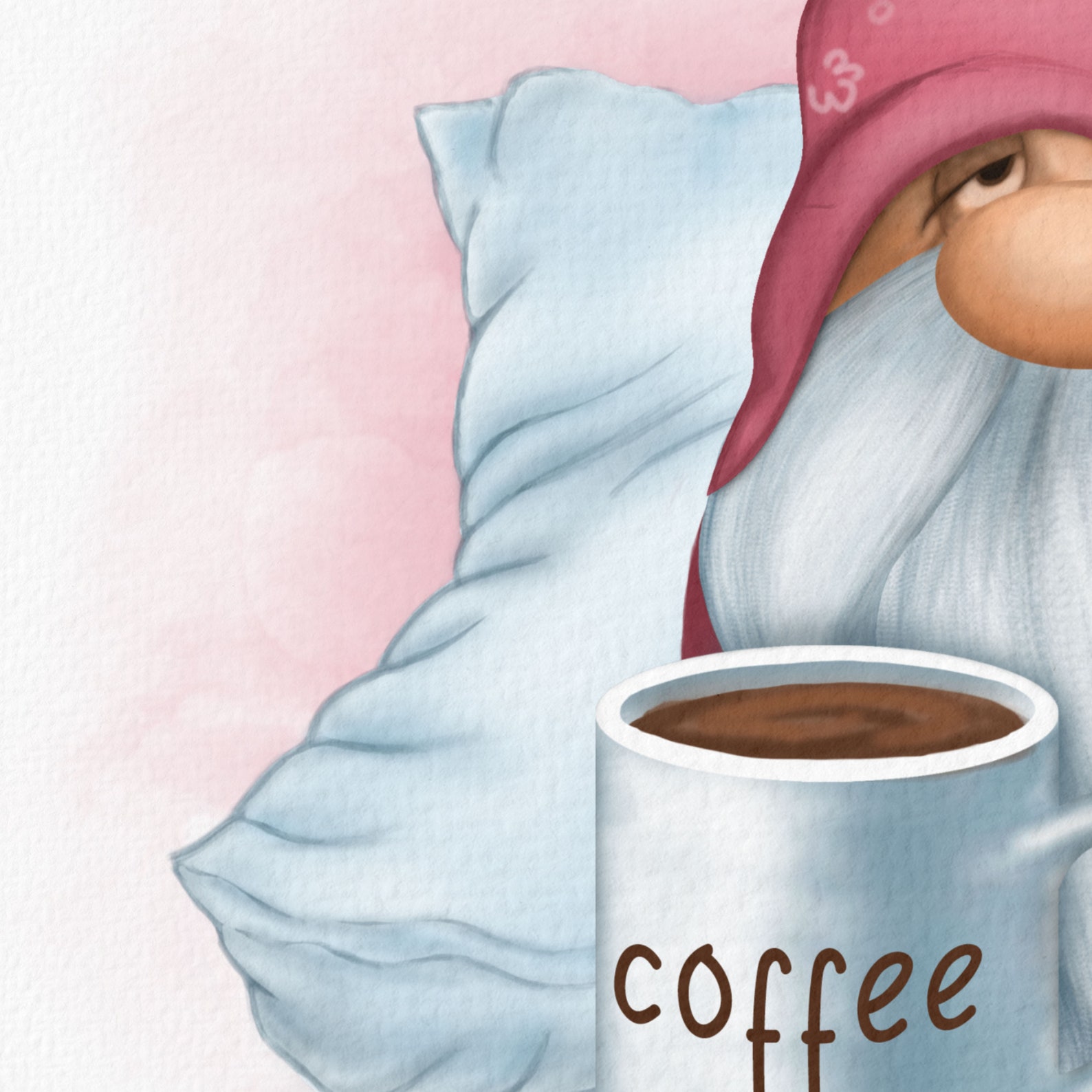 Gnome PNG Clipart Coffee Gnome Watercolor Cute Gonk Image | Etsy