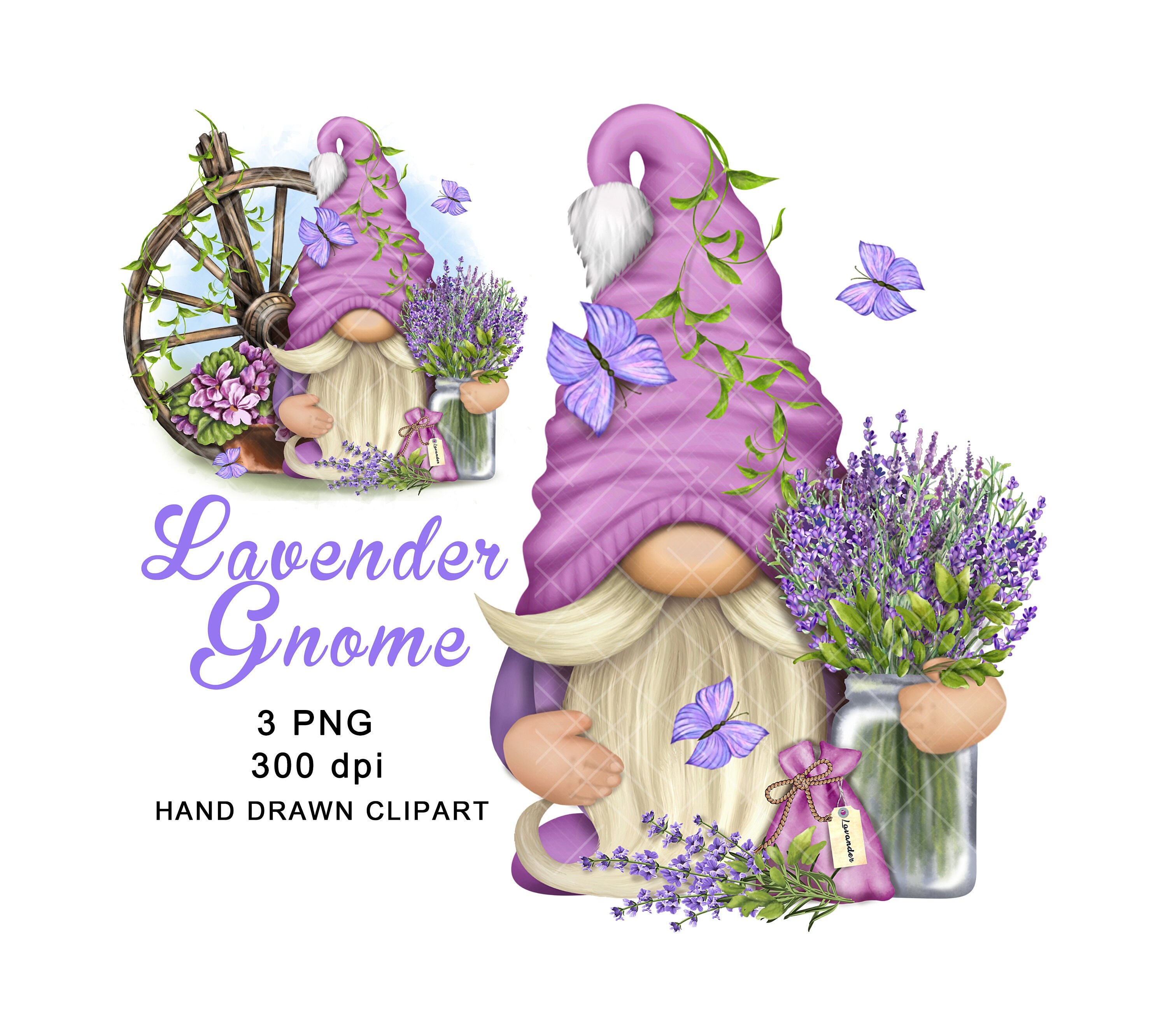 Lavender Gnome PNG Clipart Cute Gonk Waterslide Mug Mothers - Etsy