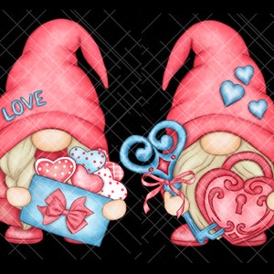 Valentine Gnome PNG Gonk Clipart Valentines Day Love Cute Hand Drawn ...