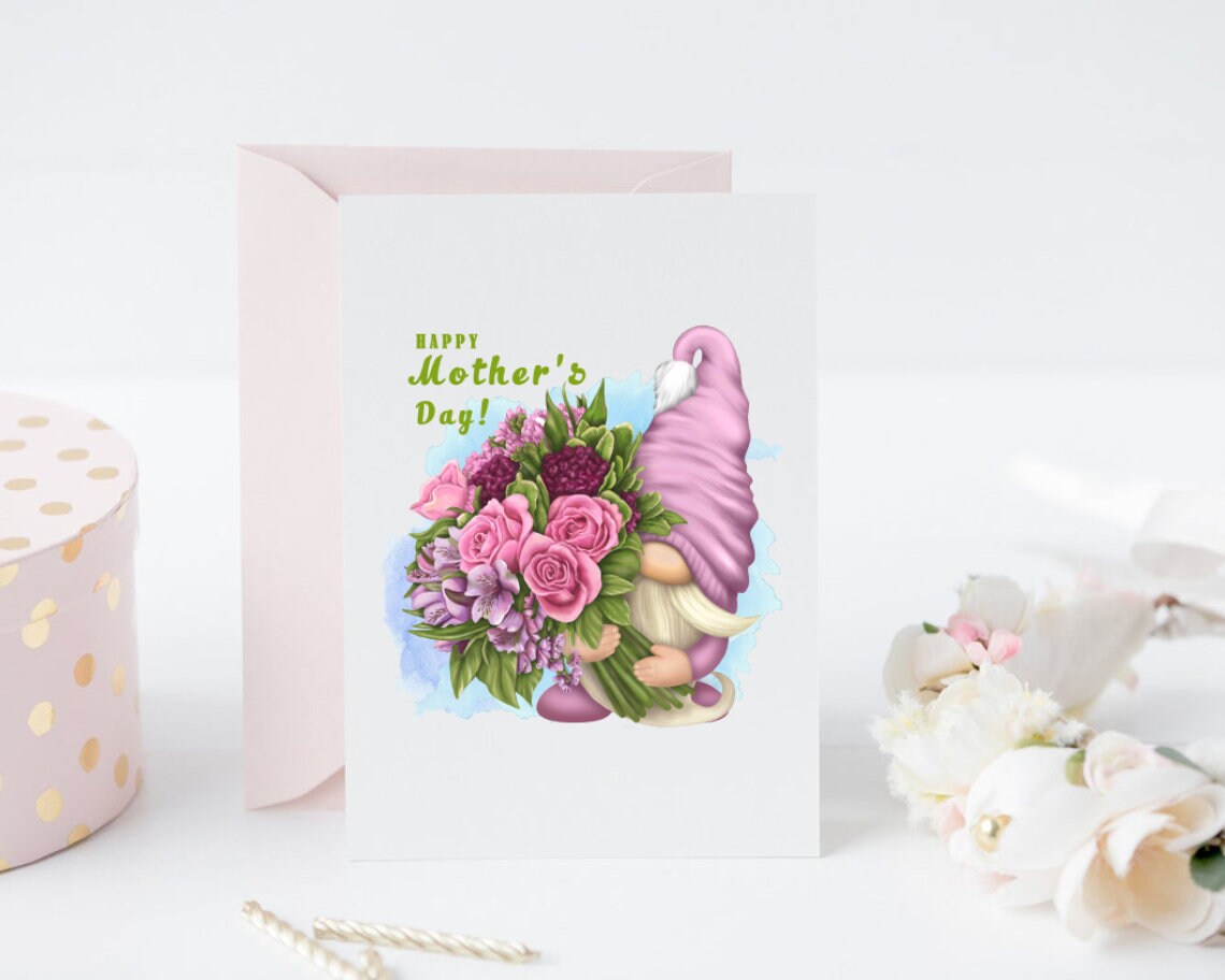 Gnome PNG Clipart Cute Gonk Happy Birthday Mothers Day Hello - Etsy