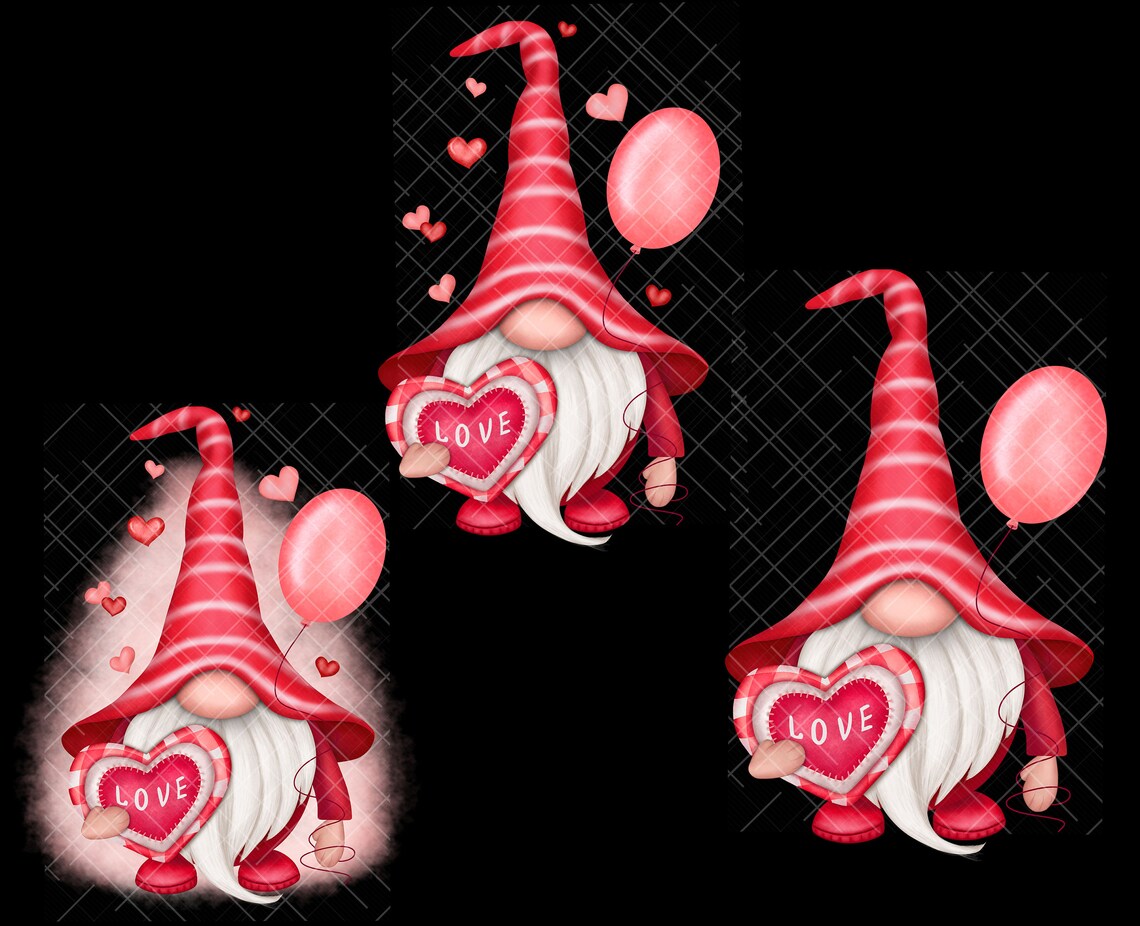 Romantic Gnome PNG Clipart Valentine Gonk Cute Love Sublimation ...