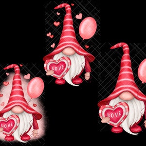 Romantic Gnome PNG Clipart Valentine Gonk Cute Love Sublimation ...