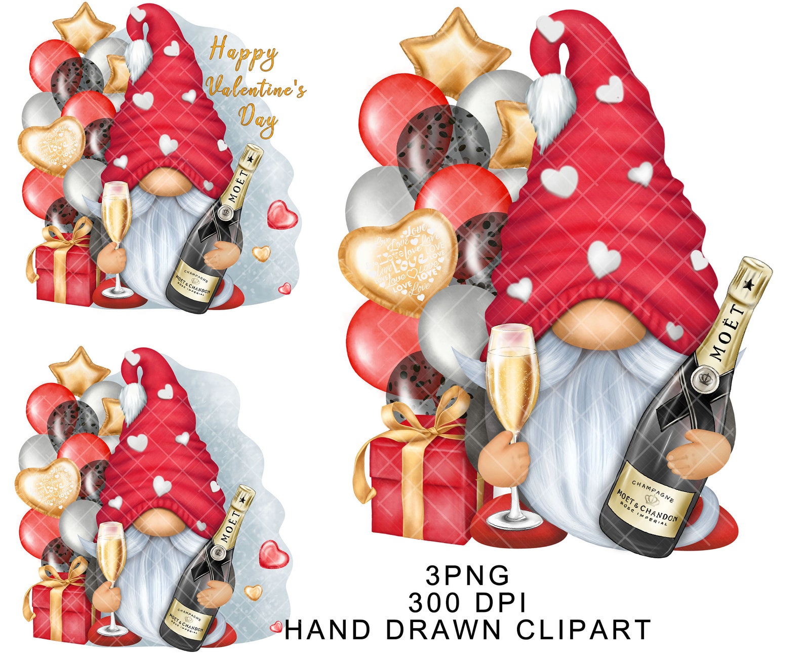 Valentine Gnome PNG Clipart Romantic Gonk Cute Love Sublimation ...
