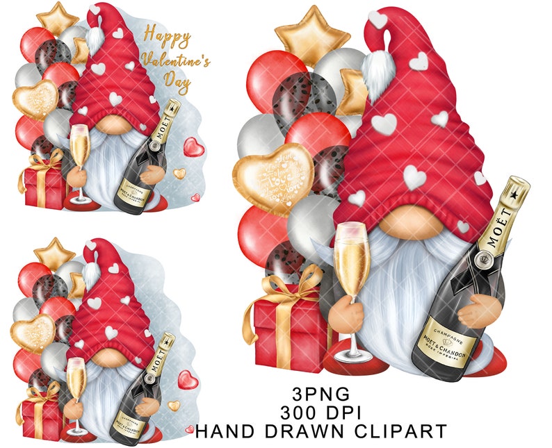 Valentine Gnome PNG Clipart Romantic Gonk Cute Love Sublimation ...