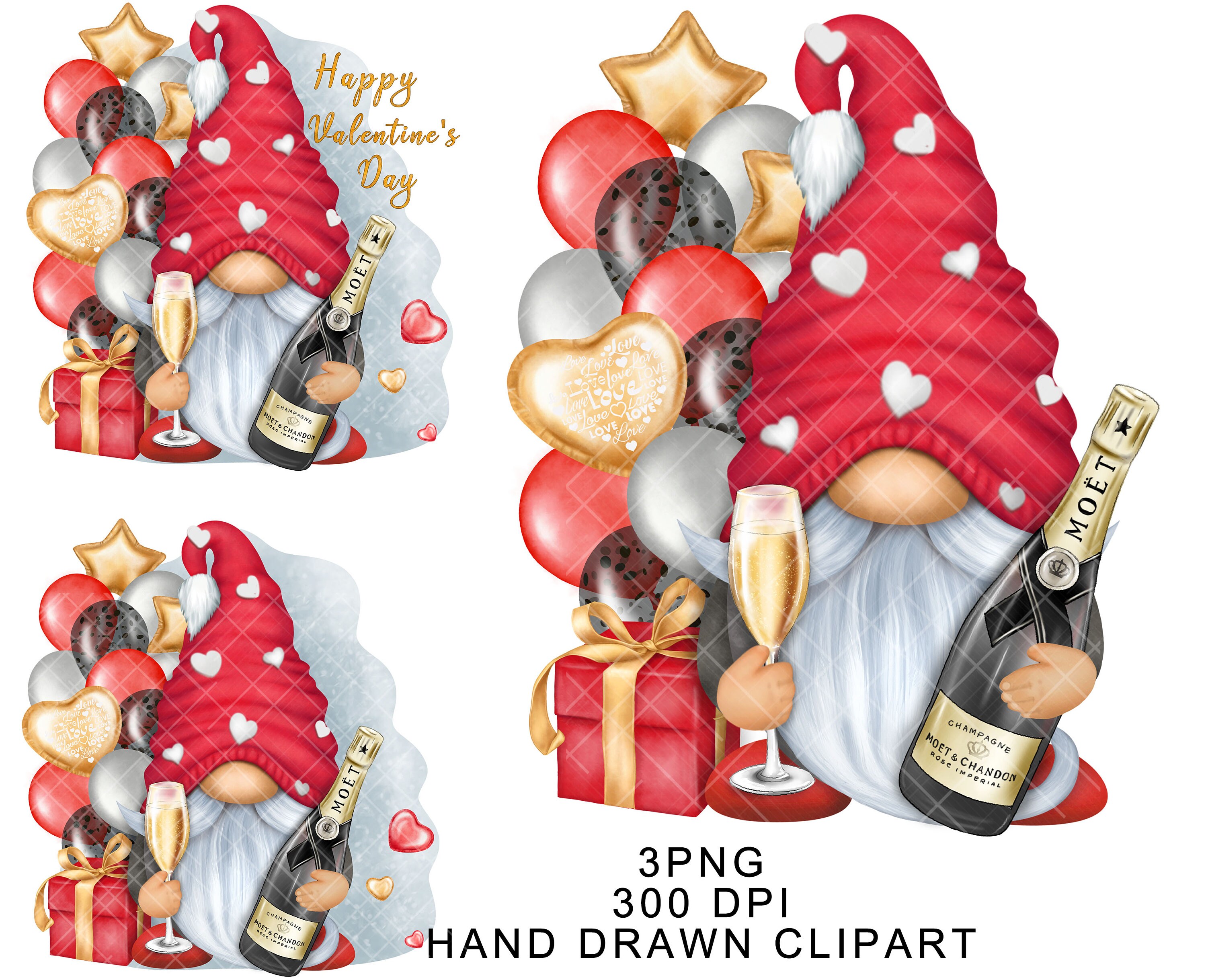 Valentine Gnome PNG Clipart Romantic Gonk Cute Love Sublimation ...