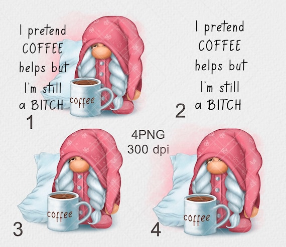 Coffee Gnome PNG Clipart Cute Gonk Coffee Decal Tumbler Sublimation  Digital Download Coffee Image  Waterslide Bundle Graphics Girl Mug