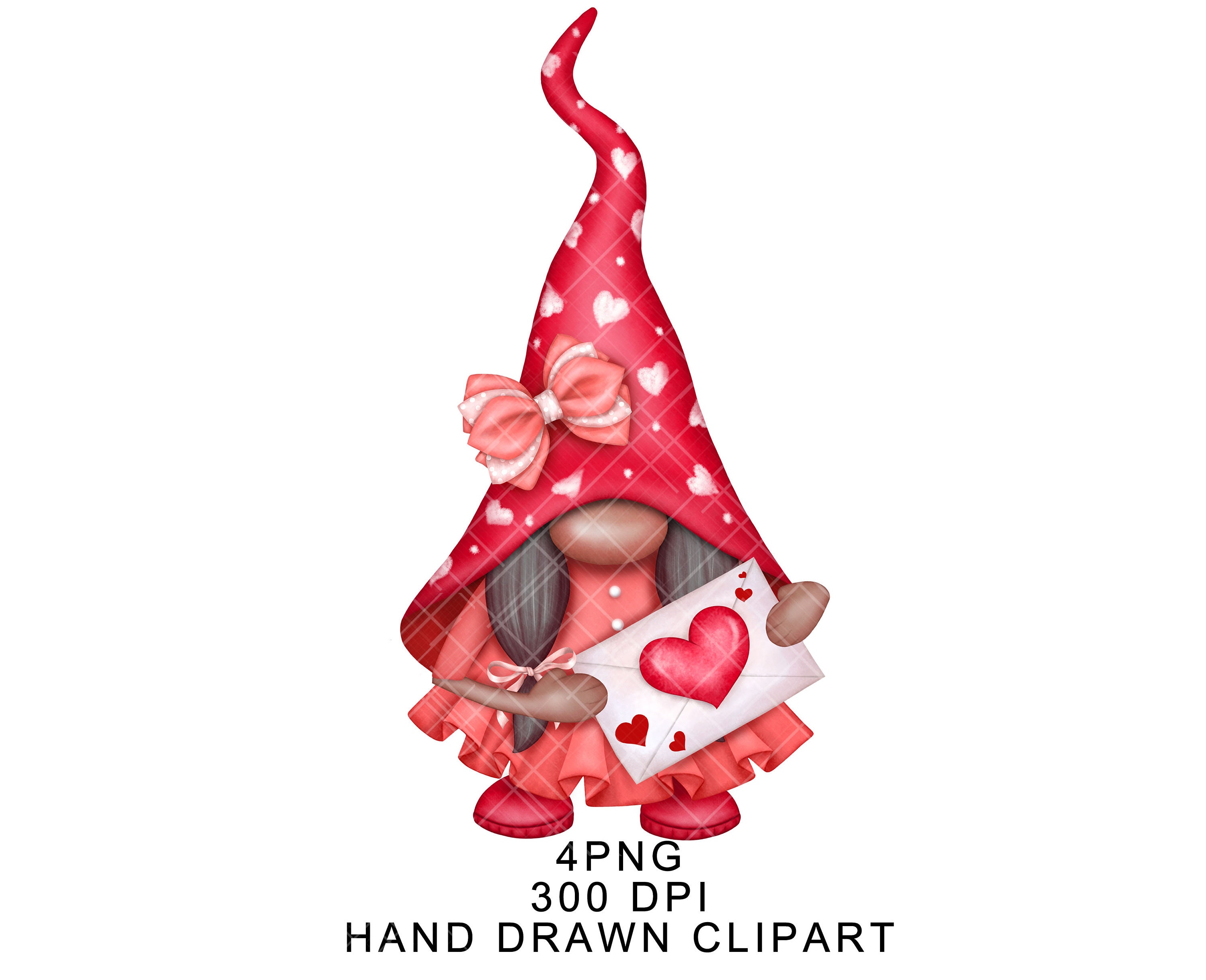 Valentine Gnome PNG Clipart Gonk Black Love Sublimation Afro Girl Woman ...