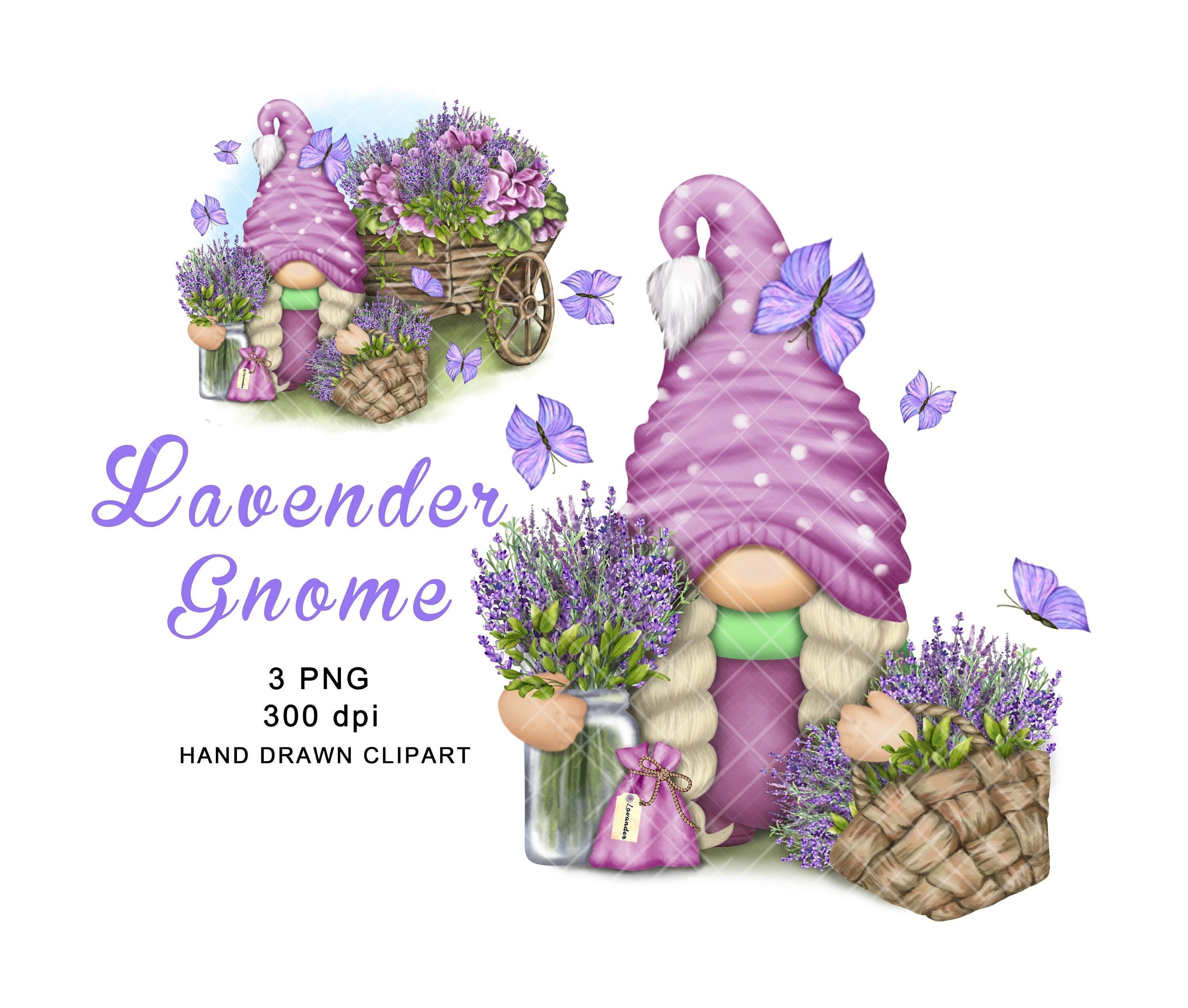 Lavender Gnome PNG Clipart Cute Gonk Waterslide Mug Mothers Day ...