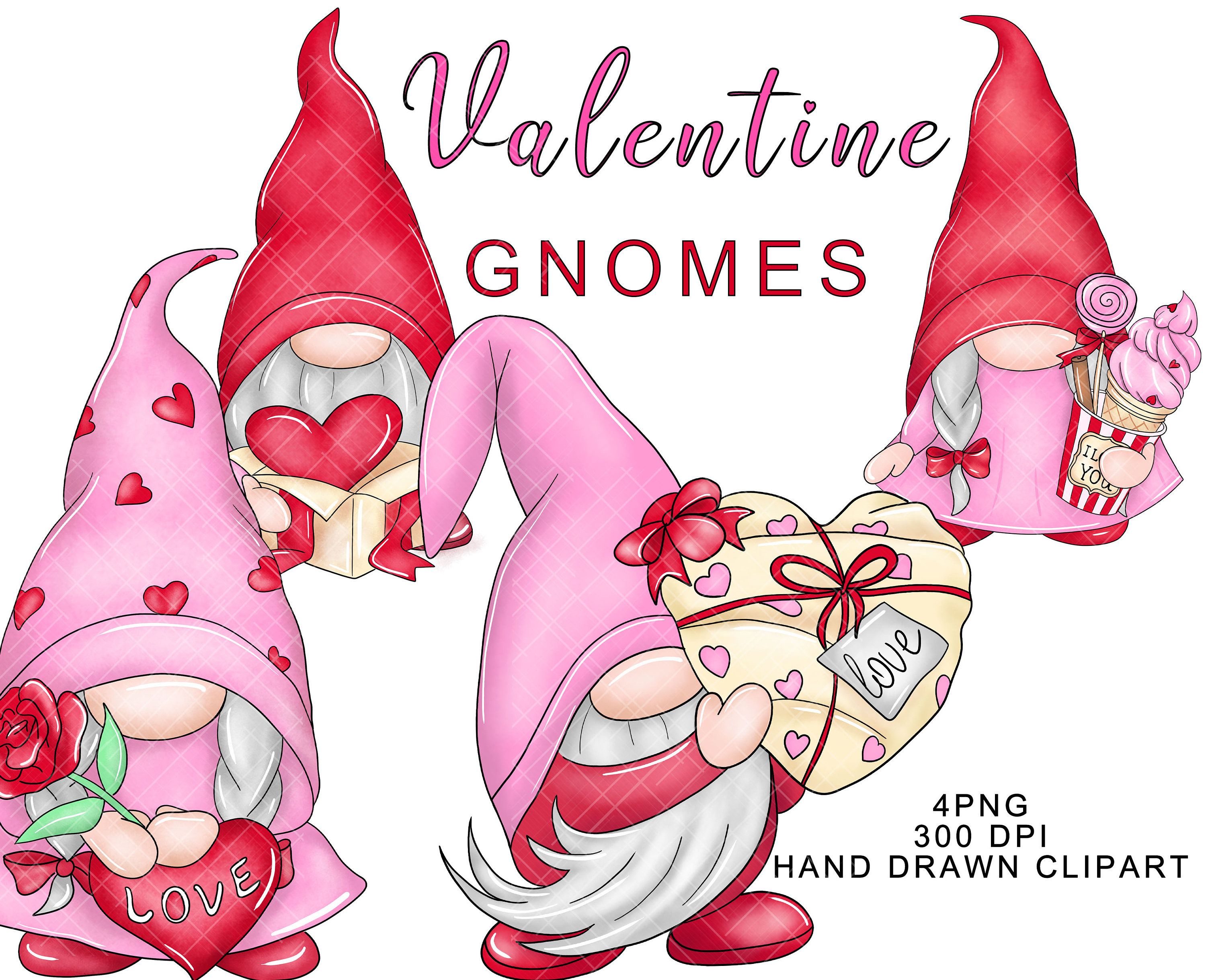 Valentine Gnomes PNG Clipart Pink Gonk Valentine Romantic Love Cute ...